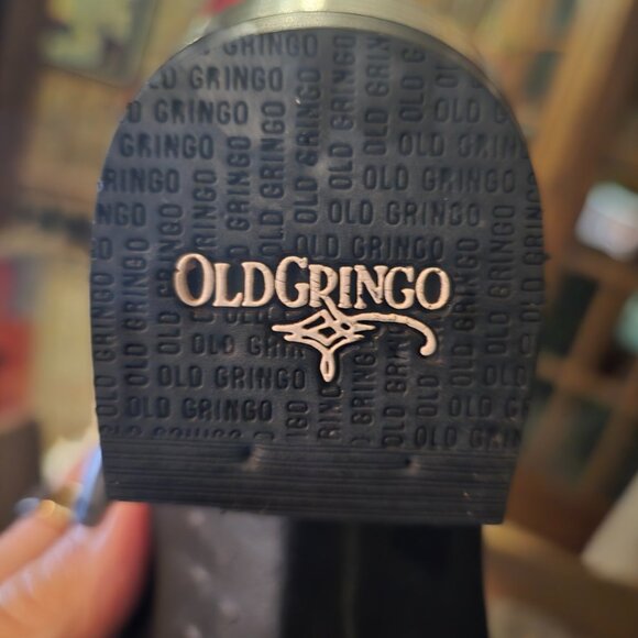 NEW OLD GRINGO Women's Cowboy Brown Leather W/PINK Wingtip Western Boots 7.5 B - Picture 4 of 7